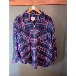 XL American Eagle Oversized Plaid Pullover